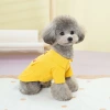 Pet clothing, dog clothes, spring new style small dog Teddy Bichon Frise, leachable two-legged clothes, 24 Free travel denim clothes details Picture